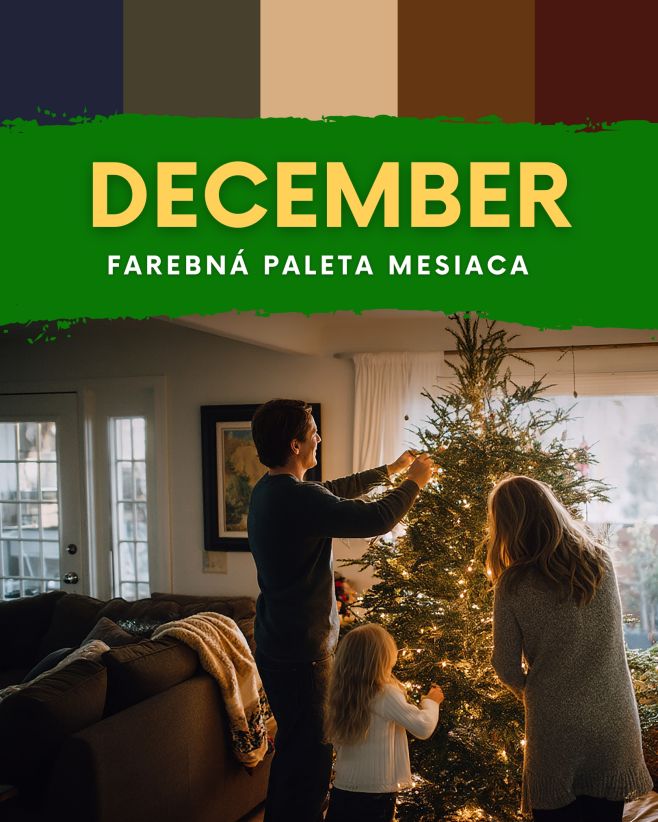 Objavte decembrovú farebnú paletu ❄️ Harmónia odtieňov, ktoré spolu ladia, dodá interiéru teplý a útulný vzhľad....
